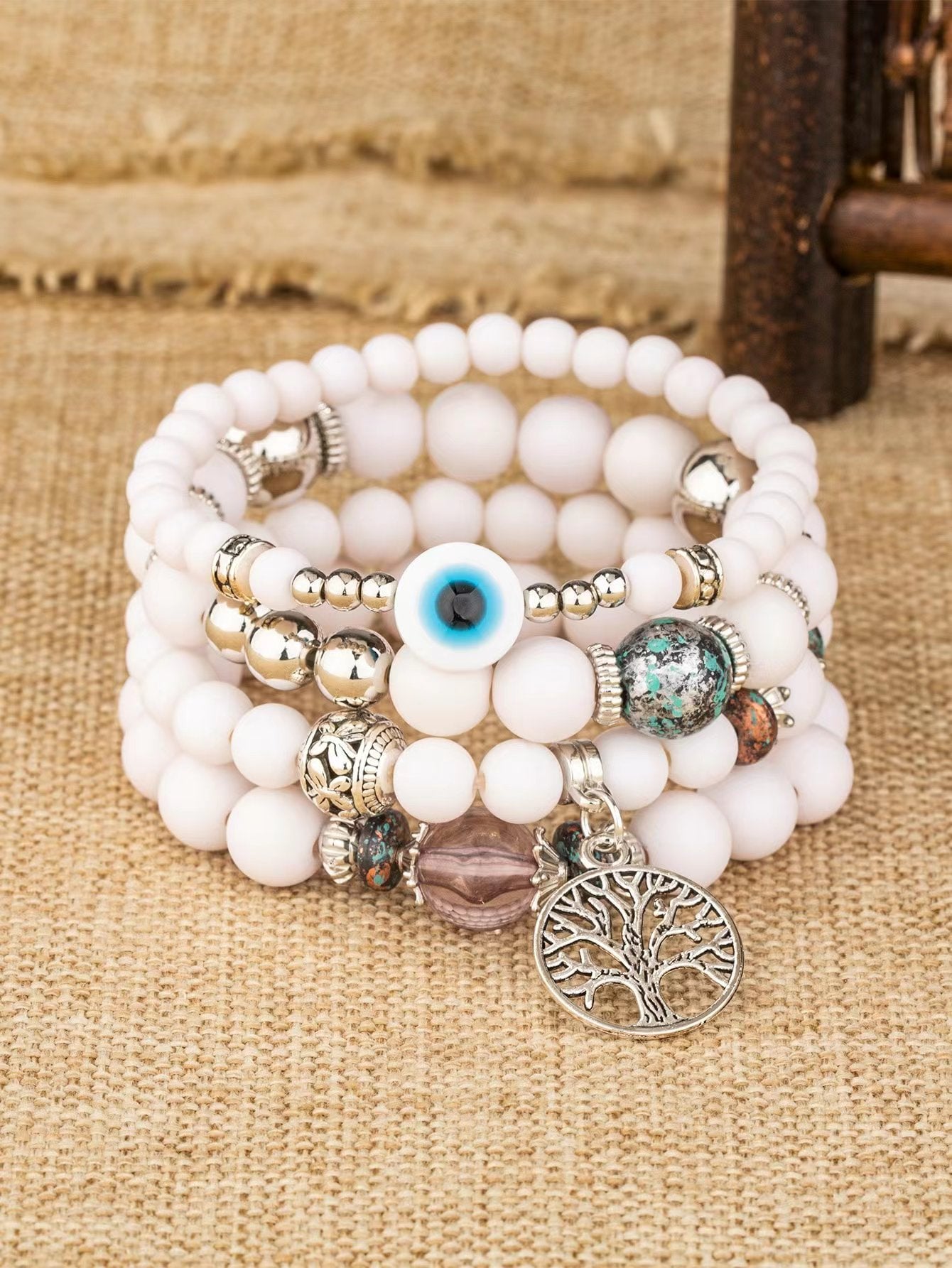 Brazalete de vidrio multicapa de borla mayorista